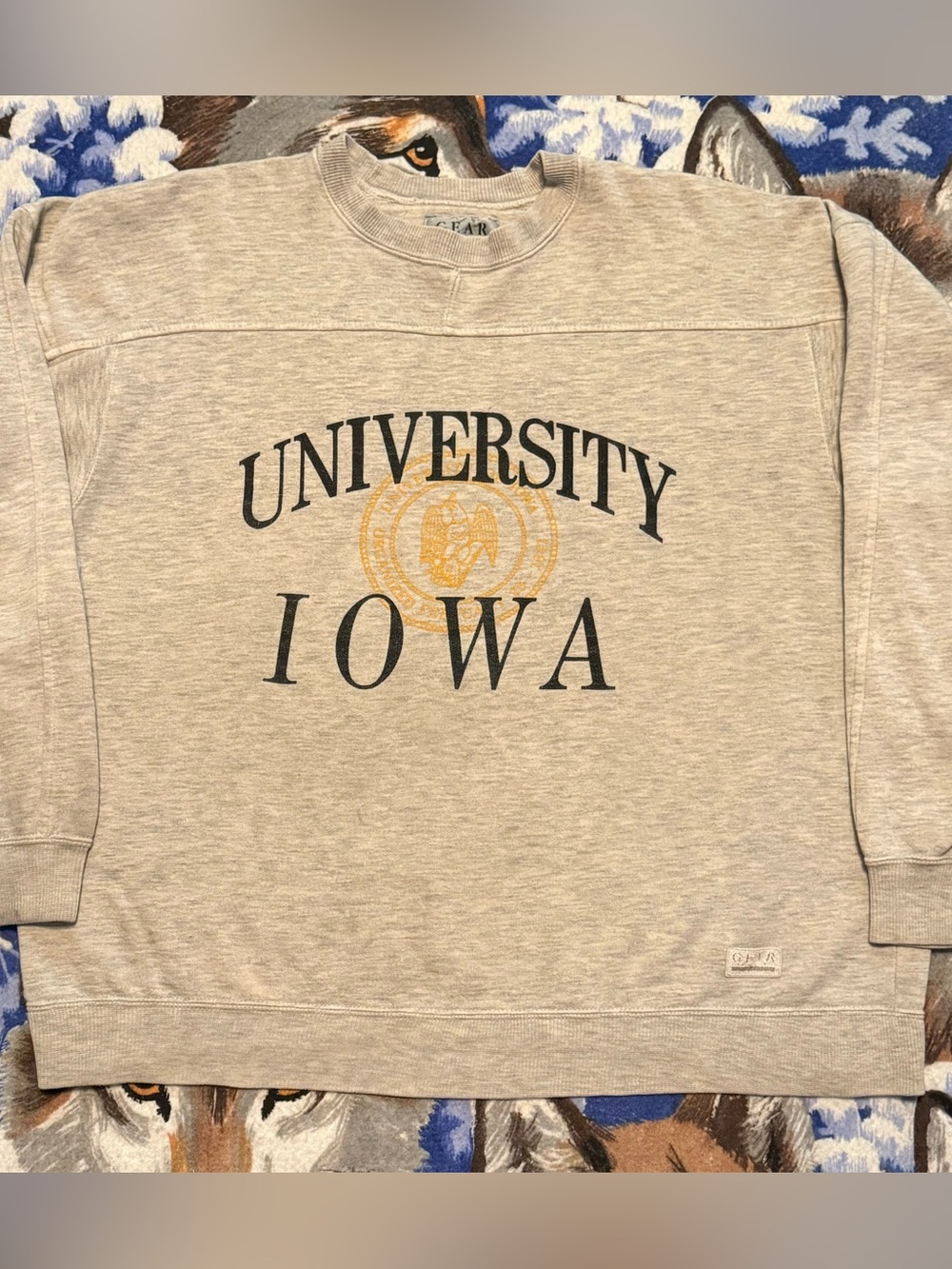 Gear For Sports University of Iowa Beige Crewneck Sweatshirt
